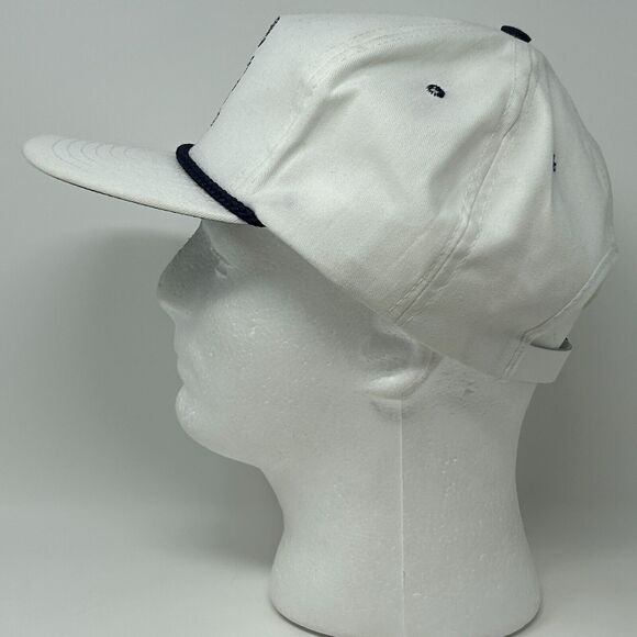 Vintage 80s US Olympic Training Center Hat Baseball Cap Rope Strapback White - Picture 7 of 11